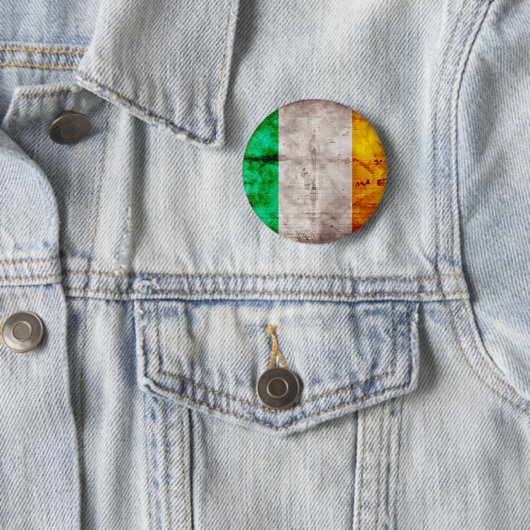 Badge Rond 5 Cm Drapeau irlandais (En situation)