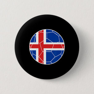 Badge Rond 5 Cm Drapeau Islande Football Islande Soccer
