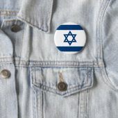 Badge Rond 5 Cm Drapeau israélien (En situation)