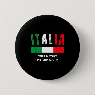 Badge Rond 5 Cm Drapeau Italie Strip District Pittsburgh Pa