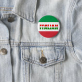 Badge Rond 5 Cm Drapeau italien de l'Italie (En situation)