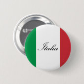 Badge Rond 5 Cm Drapeau italien - drapeau de l'Italie - l'Italie (Devant & derrière)
