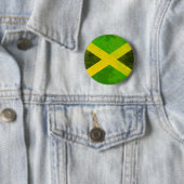 Badge Rond 5 Cm drapeau jamaïque - racines de reggae (En situation)