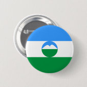 Badge Rond 5 Cm Drapeau Kabardino Balkaria (Devant & derrière)