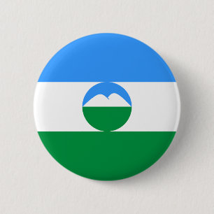 Badge Rond 5 Cm Drapeau Kabardino Balkaria