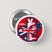 Badge Rond 5 Cm drapeau kangourou et australie (Devant & derrière)