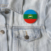 Badge Rond 5 Cm Drapeau Karachay Cherkessia (En situation)
