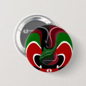 Badge Rond 5 Cm Drapeau Kényan en effervescence : un art moderne d (Devant & derrière)