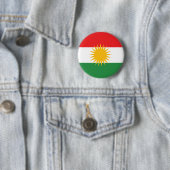 Badge Rond 5 Cm drapeau kurde, drapeau kurde, drapeau kurdische Fl (En situation)