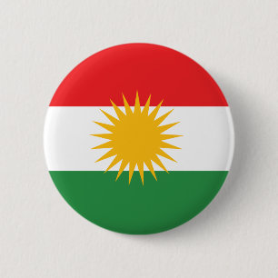 Badge Rond 5 Cm drapeau kurde, drapeau kurde, drapeau kurdische Fl