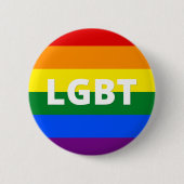 Badge Rond 5 Cm Drapeau LGBT Pride (Devant)