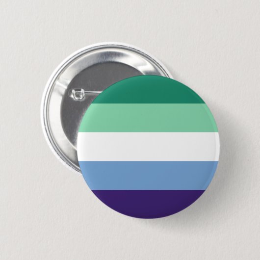 Badge Rond 5 Cm Drapeau LGBTQ Gay Men Pride (Devant & derrière)