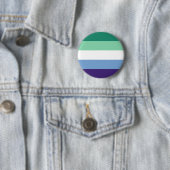 Badge Rond 5 Cm Drapeau LGBTQ Gay Men Pride (En situation)