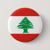 Badge Rond 5 Cm Drapeau libanais (Devant)