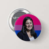 Badge Rond 5 Cm Drapeau Lisa Nandy Bisexual Insigne (Devant & derrière)