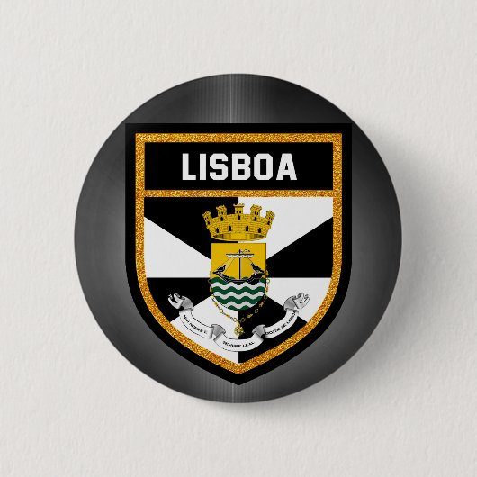 Badge Rond 5 Cm Drapeau Lisboa (Devant)