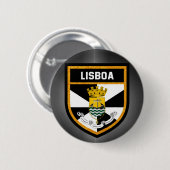 Badge Rond 5 Cm Drapeau Lisboa (Devant & derrière)