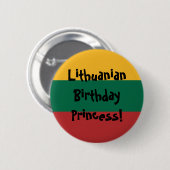 Badge Rond 5 Cm Drapeau lithuanien fait sur commande (Devant & derrière)