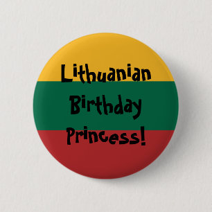 Badge Rond 5 Cm Drapeau lithuanien fait sur commande
