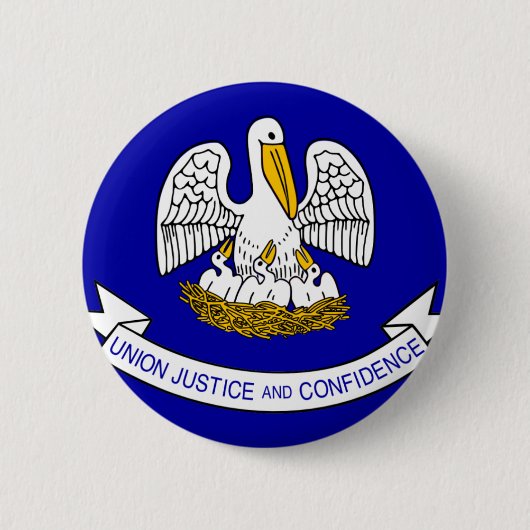 Badge Rond 5 Cm Drapeau Louisiane (Devant)