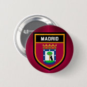 Badge Rond 5 Cm Drapeau Madrid (Devant & derrière)