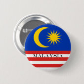 Badge Rond 5 Cm Drapeau malais de Malaisie Jalur Gemilang (Devant & derrière)