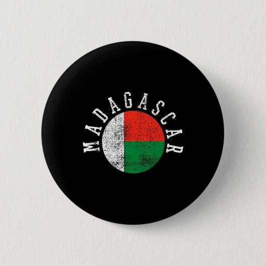 Badge Rond 5 Cm Drapeau malgache de Madagascar (Devant)