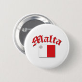 Badge Rond 5 Cm Drapeau maltais (Devant & derrière)