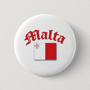 Badge Rond 5 Cm Drapeau maltais