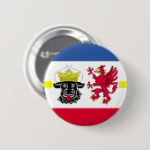 Badge Rond 5 Cm Drapeau Mecklembourg-Poméranie occidentale Pinback (Devant & derrière)