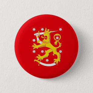 Badge Rond 5 Cm Drapeau médiéval de Finlande