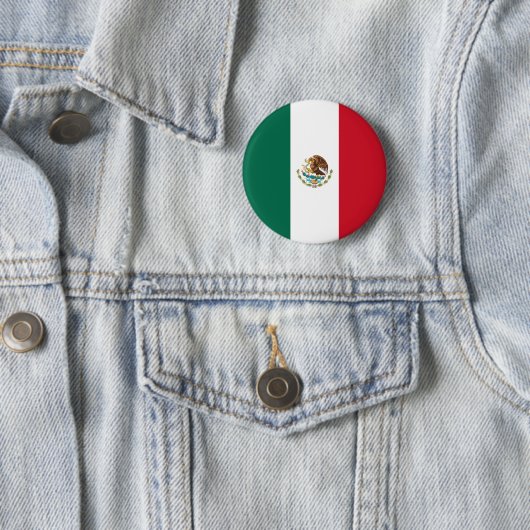 Badge Rond 5 Cm Drapeau mexicain (En situation)