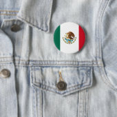 Badge Rond 5 Cm Drapeau mexicain - Drapeau mexicain (En situation)