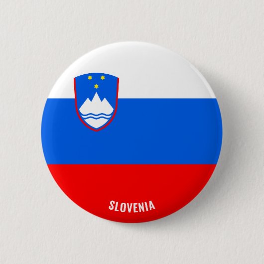 Badge Rond 5 Cm Drapeau mignon Slovénie Patriotique (Devant)