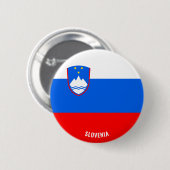 Badge Rond 5 Cm Drapeau mignon Slovénie Patriotique (Devant & derrière)