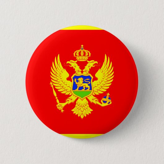 Badge Rond 5 Cm Drapeau monténégrin (Devant)