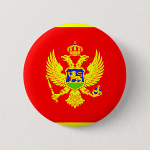 Badge Rond 5 Cm Drapeau monténégrin
