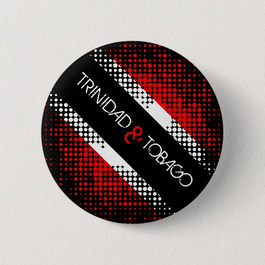 Badge Rond 5 Cm Drapeau Motif de point de Trinité-et-Tobago (Devant)