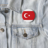 Badge Rond 5 Cm Drapeau national de la Turquie (En situation)