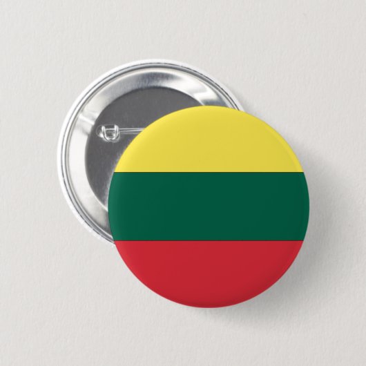 Badge Rond 5 Cm Drapeau national de Lituanie (Devant & derrière)