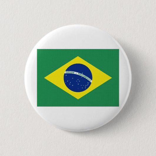 Badge Rond 5 Cm Drapeau national du Brésil (Devant)