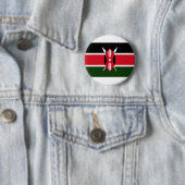 Badge Rond 5 Cm Drapeau national du Kenya (En situation)
