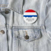 Badge Rond 5 Cm Drapeau néerlandais de la Hollande (En situation)