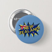 Badge Rond 5 Cm Drapeau néo-zélandais style kapow star (Devant & derrière)