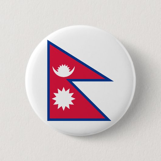 Badge Rond 5 Cm Drapeau népalais (Devant)