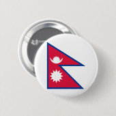 Badge Rond 5 Cm Drapeau népalais (Devant & derrière)