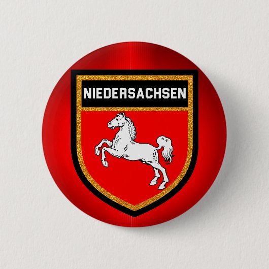 Badge Rond 5 Cm Drapeau Niedersachsen (Devant)