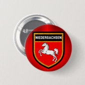 Badge Rond 5 Cm Drapeau Niedersachsen (Devant & derrière)
