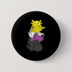 Badge Rond 5 Cm Drapeau non binaire Fierté non binaire LGBTQ Axolo