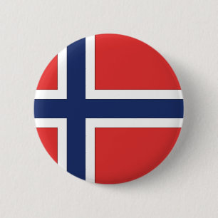 Badge Rond 5 Cm Drapeau norvégien
